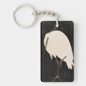 Klassieke  japanse ukiyo-e witte kraankunst sleutelhanger (Voorkant)