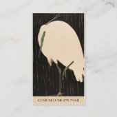 Klassieke  japanse ukiyo-e witte kraankunst visitekaartje (Achterkant)