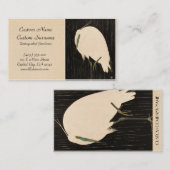 Klassieke  japanse ukiyo-e witte kraankunst visitekaartje (Voorkant / Achterkant)