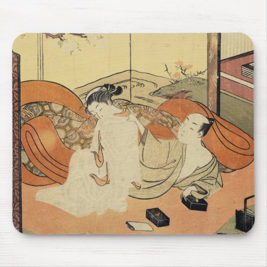 Klassieke  japanse ukiyo-eiran kunst muismat (Voorkant)