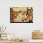 Klassieke  japanse ukiyo-eiran kunst poster (Keuken)