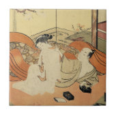 Klassieke  japanse ukiyo-eiran kunst tegeltje (Voorkant)