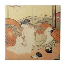 Klassieke  japanse ukiyo-eiran kunst tegeltje