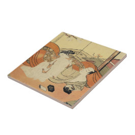 Klassieke japanse ukiyo-eiran kunst tegeltje