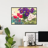 Klassieke japanse  waterverf bloemen kunst poster (Thuiskantoor)