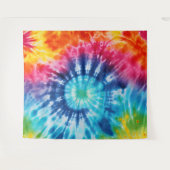 Klassieke jaren 60 Regenboog Tie Dye Style Wandkleed (Voorkant (horizontaal))