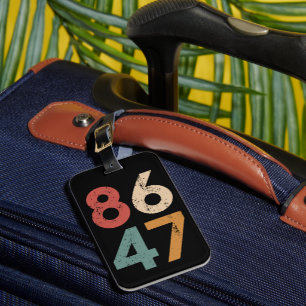 Klassieke  jaren 80 Stijl 86 47 Anti Trump Bagagelabel