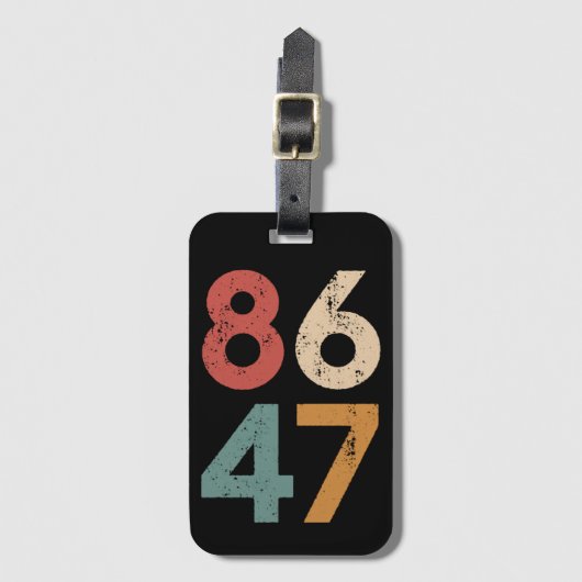 Klassieke  jaren 80 Stijl 86 47 Anti Trump Bagagelabel (Voorkant (verticaal))