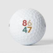 Klassieke  jaren 80 Stijl 86 47 Anti Trump Golfballen (Voorkant)