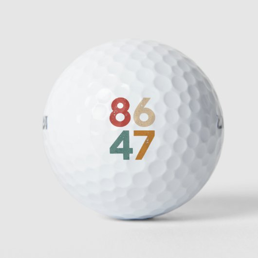 Klassieke  jaren 80 Stijl 86 47 Anti Trump Golfballen (Voorkant)