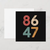 Klassieke  jaren 80 Stijl 86 47 Anti Trump Kaart (Voorkant / Achterkant)