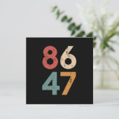 Klassieke  jaren 80 Stijl 86 47 Anti Trump Kaart (Staand voorkant)