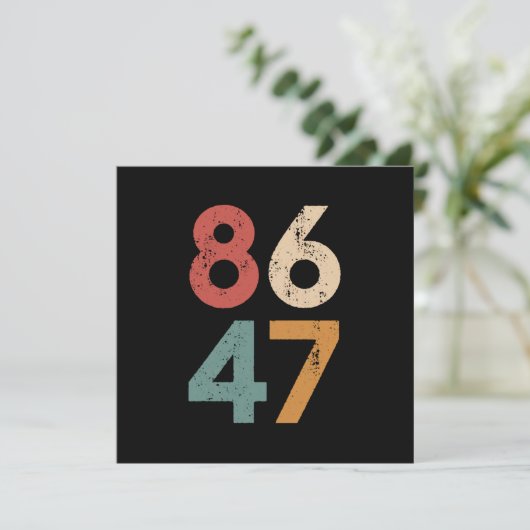 Klassieke  jaren 80 Stijl 86 47 Anti Trump Kaart (Staand voorkant)