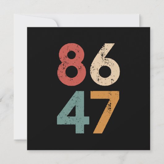 Klassieke  jaren 80 Stijl 86 47 Anti Trump Kaart (Voorkant)