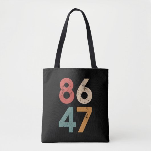 Klassieke  jaren 80 Stijl 86 47 Anti Trump Tote Bag (Voorkant)