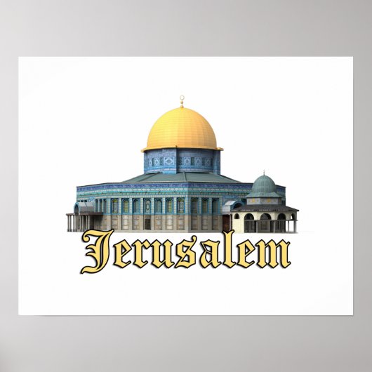 Klassieke Jerusalem-koepel van het Rock Design Poster (Voorkant)