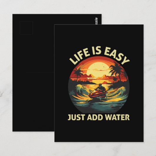 Klassieke Jet skiër Briefkaart (Voorkant / Achterkant)