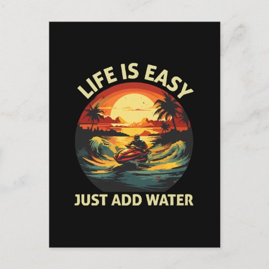 Klassieke Jet skiër Briefkaart (Voorkant)