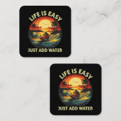 Klassieke Jet skiër Vierkante Visitekaartje (Voorkant / Achterkant)