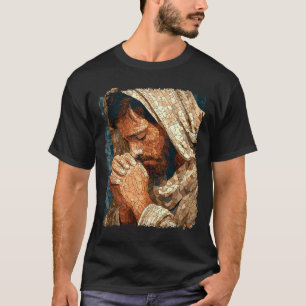 Klassieke Jezus Christus kerk gebrandschilderde gl T-shirt