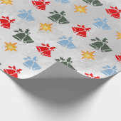 Klassieke Jingle Bell Star Kerstmis Cadeaupapier (Hoek)