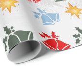 Klassieke Jingle Bell Star Kerstmis Cadeaupapier (Rol Hoek)
