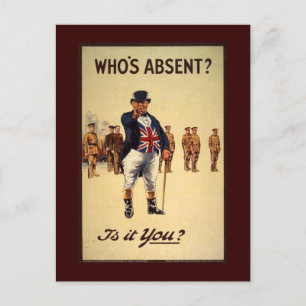 Klassieke John Bull Recruiting Poster Briefkaarten