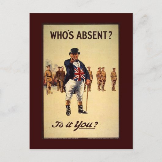 Klassieke John Bull Recruiting Poster Briefkaarten (Voorkant)