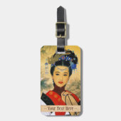Klassieke jonge, mooie chinese prinses Guo Jin Bagagelabel (Voorkant verticaal)