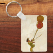 Klassieke jongen met rode ballonnen op een verjaar sleutelhanger (Voorkant)