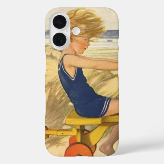 Klassieke jongen speelt op het strand met zand spe Case-Mate iPhone case (Achterkant)