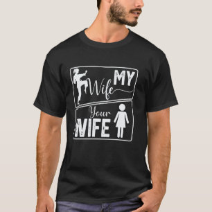 Klassieke jouw vrouw mijn vrouw grappige karate tr t-shirt