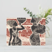 Klassieke Joy Tribale Afrikaanse Vrouwen Dorp Aankondiging (Staand voorkant)