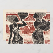 Klassieke Joy Tribale Afrikaanse Vrouwen Dorp Aankondiging (Voorkant / Achterkant)