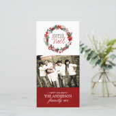 Klassieke Joyeux Noel-fotokaart Feestdagenkaart (Staand voorkant)