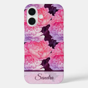 Klassieke jubileumcadeau Pioenroos bloem naam iPhone 16 Hoesje