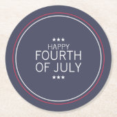 Klassieke juli 4e dag van de Onafhankelijkheidsdag Ronde Kartonnen Onderzetter (Voorkant)
