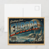 Klassieke Jupiter-Maan Reis Kunst Briefkaart (Voorkant / Achterkant)
