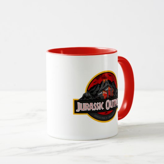 'Klassieke Jurassic' Jurassic Logo Mok (Voorkant rechts)