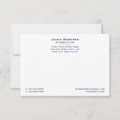 Klassieke Juridische & Professionele Attorney Navy Notitiekaartje (Voorkant)
