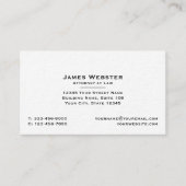 Klassieke Juridische & Professionele Attorney Zwar Visitekaartje (Voorkant)