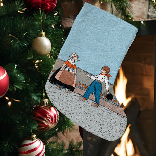 Klassieke jurk voor kleine Nederlandse meisjes en Kerstsok
