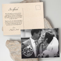 Klassieke 'just married'-foto