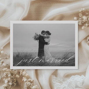 Klassieke Just Married QR-code Huwelijk Aankondiging