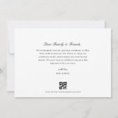 Klassieke Just Married QR-code Huwelijk Aankondiging (Achterkant)
