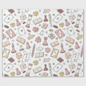 Klassieke kaart met handtekening zonder naadloos p cadeaupapier (Vlak)