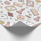 Klassieke kaart met handtekening zonder naadloos p cadeaupapier (Hoek)