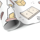 Klassieke kaart met handtekening zonder naadloos p cadeaupapier (Rol Hoek)