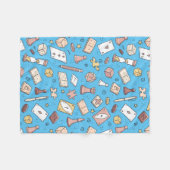 Klassieke kaart met handtekening zonder naadloos p fleece deken (Voorkant (Horizontaal))