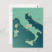 Klassieke kaart van Italië (Voorkant / Achterkant)